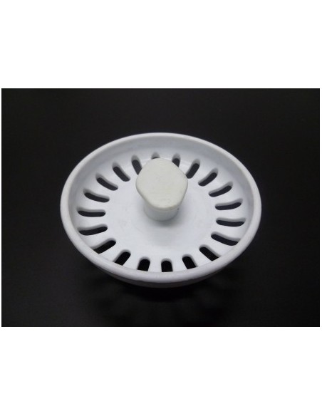 TAPON FREGAD REJILLA Ø113MM VASTAGO PVC BLANCA S&M