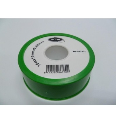 TEFLON FONTAN AL.DENS. 19MMX0,2MMX15MT PTFE BL S&M