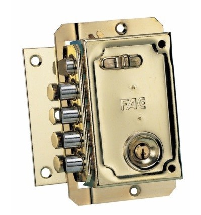 CERRADURA SOBR. S-90 144X90MM PIC/4PAS IZQ BOMB.50MM DORADO