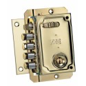 CERRADURA SOBR. S-90 144X90MM PIC/4PAS IZQ BOMB.50MM DORADO