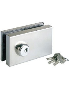 CERRADURA PTA.CRISTAL VRC INOX SAG
