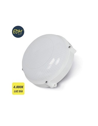 APLIQUE ILUMIN 12W 1080LM 4000K DIAMT20CM IP65 EXT EDM PL BL RDO
