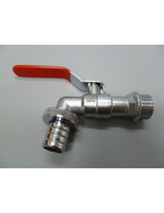 Grifo esfera para maguera latón cromado