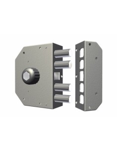 Cerradura seguridad sobreponer cromada entrada 60 mm 130x164x32 mm 3050