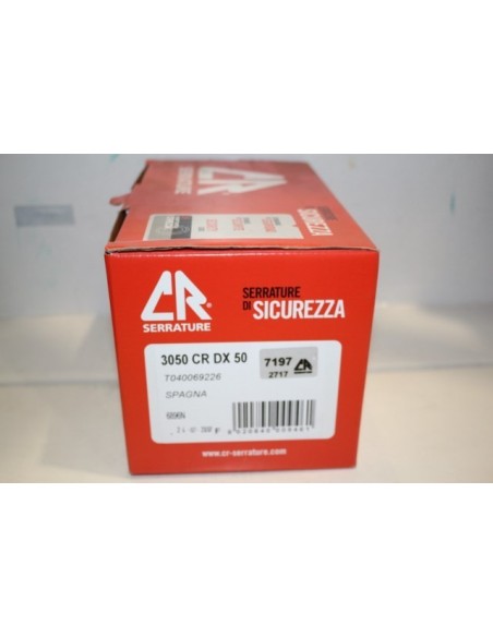 Cerradura seguridad sobreponer cromada entrada 60 mm 130x164x32 mm 3050