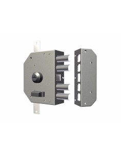 Cerradura seguridad sobreponer dorada entrada 60 mm 130x164x32 mm 3450DOR