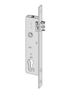 Cerradura metálica embutir sinporte