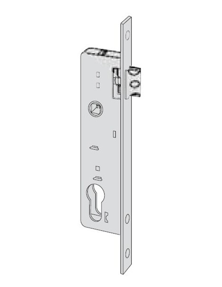 Cerradura metálica embutir sinporte