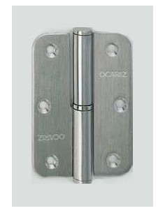 Pernio canto redondo sin remate 90x65 mm inoxidable 304