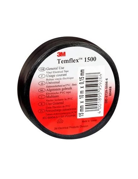 Rollo cinta aislante TEMFLEX 1500 19mm x 20m