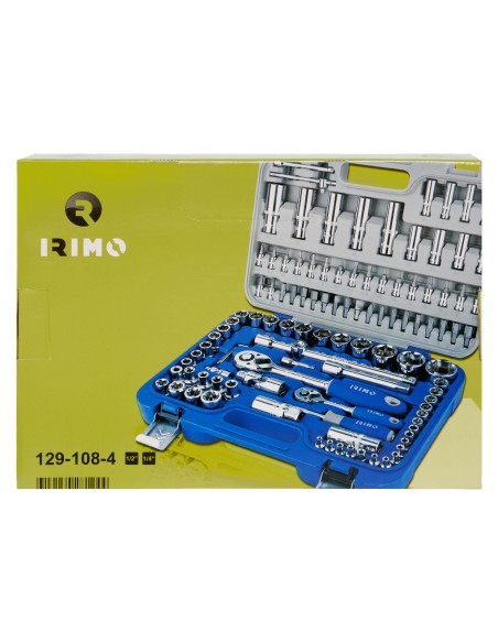 LLAVE VASO HEXAG. 1/2"-1/4" +PUNTAS IRIMO 108 PZ