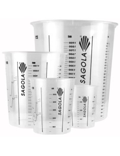Pack 200 vasos de mezcla graduados 650 ml