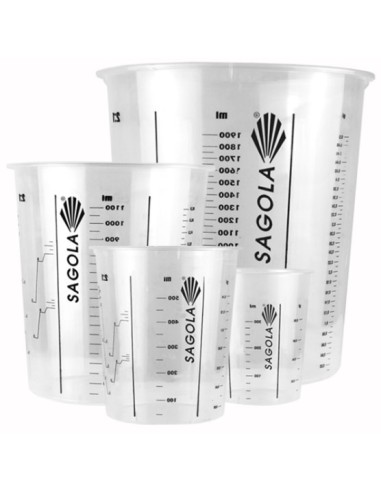 Pack 200 vasos de mezcla graduados 650 ml
