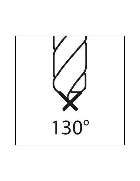 Broca corta HSS DIN1897N 130G tpo ADX 2,5xD A520