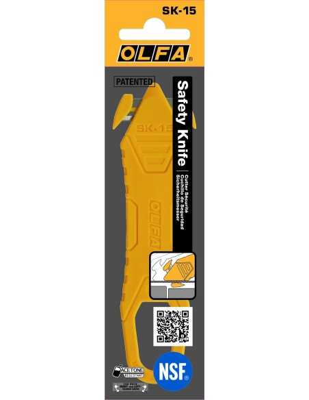 CUTER DE SEGURIDAD DESECHABLE CON CUCHILLAS OCULTAS SK-15 EN CAJA DISPENSADORA