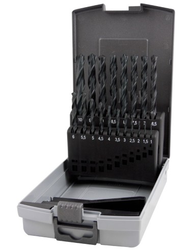 JUEGOS DE 19 BROCAS HELICOIDALES DIN 338 TIPO N HSS-G