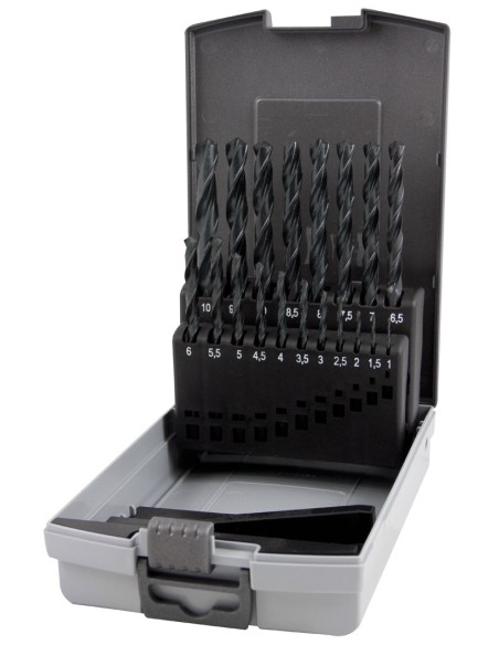 JUEGOS DE 19 BROCAS HELICOIDALES DIN 338 TIPO N HSS-G