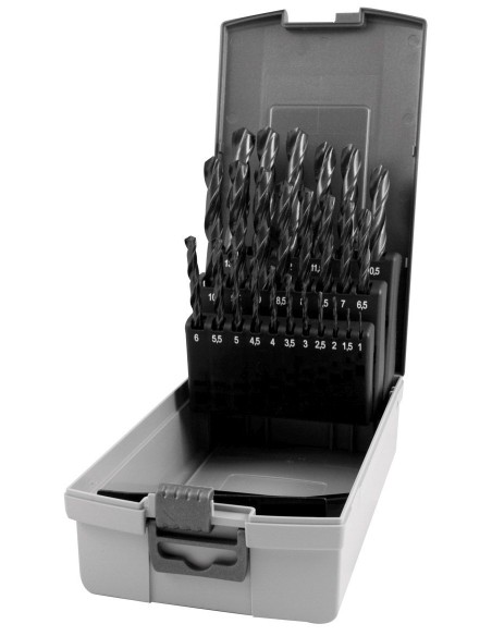 JUEGOS DE 19 BROCAS HELICOIDALES DIN 338 TIPO N HSS-G