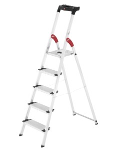 Escalera de tijera de aluminio con peldaño ancho XXL EasyClix FR