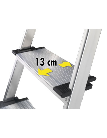 Escalera de tijera de aluminio con peldaño ancho XXL EasyClix FR
