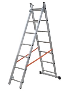 Escalera combinada de 2 tramos con estabilizador recto Modula