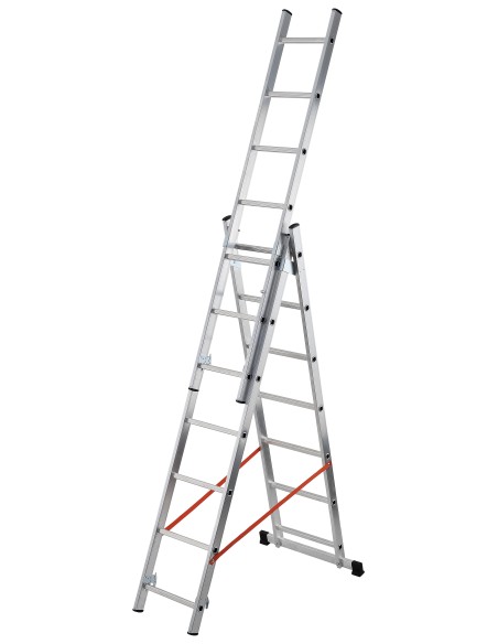 Escalera combinada de 3 tramos con estabilizador recto Modula
