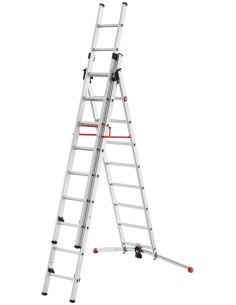 Escalera combinada de 3 tramos con estabilizador curvo ProfiLOT