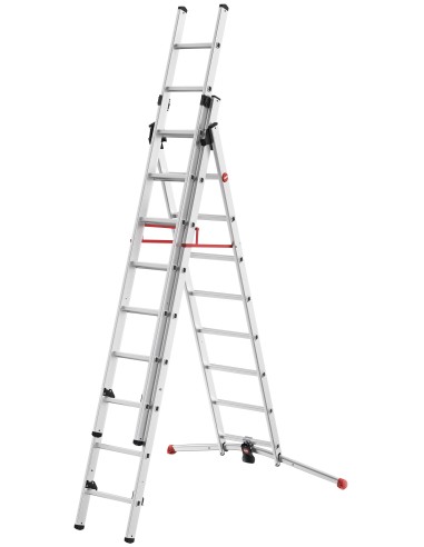 Escalera combinada de 3 tramos con estabilizador curvo ProfiLOT