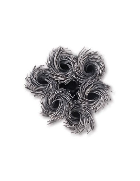 CEPILLO PINCEL ALAMBRE TRENZADO DE ACERO CON VASTAGO DE 6 MM FILAMENTO DIAMT 0.1