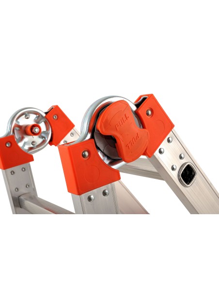ESCALERA TELESCOPICA MULTIPOSICION MIXTA PEPPINA 125 KG (4+4 PELDAÑOS)