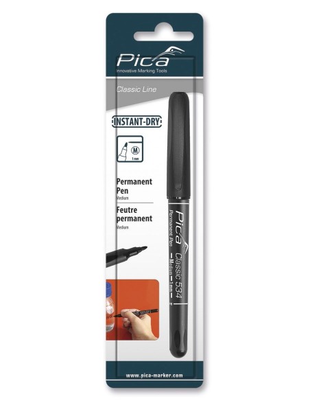MARCADOR PERMANENTE CLASSIC BALA MEDIO NEGRO