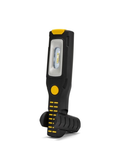 LINTERNA DE TALLER LED 3W RECARGABLE IMAN GANCHOS BASE REGULABLE 350LM