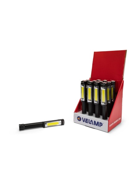 LINTERNA DE ALUMINIO COB 3W + FLASH ROJO CON IMAN IPER POTENTE BIG DADDY