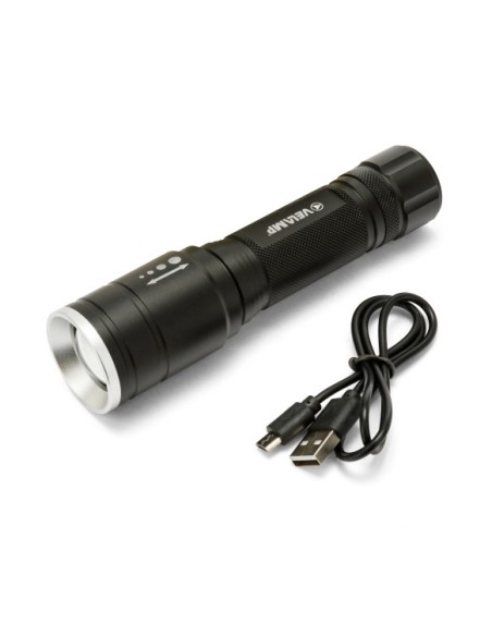 LINTERNA LED 5W RECARGABLE 320LM ZOOM ALCANCE 100M IP44