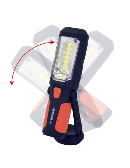 LINTERNA DE TALLER LED COB 3W 200LM IMAN GANCHO BASE AJUSTABLE
