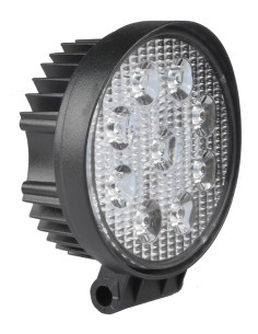 LUZ DE TRABAJO REDONDA DE 12/24 V, 27 W Y 1800 LUMENES, IP67