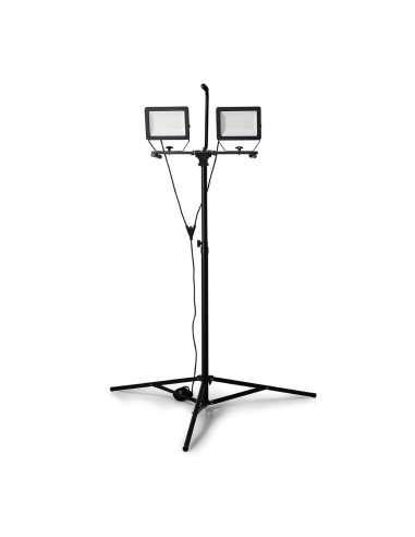 2 FOCOS LED SOBRE TRIPODE, 2 X 100W, 17.000 LUMEN CABLE 3M, IP65 MINOS