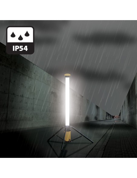 LUZ LED 6.000 LM RECARGABLE EN 360° SOBRE TRIPODE Y CARGADOR RAPIDO