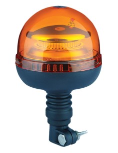 BALIZA GIRATORIA LED 12/24V CON BASE FLEXIBLE (DIN) 20W COLOR NARANJA