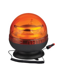 BALIZA GIRATORIA 12/24 V CON BASE MAGNETICA Y CONECTOR MECHERO, 20 W