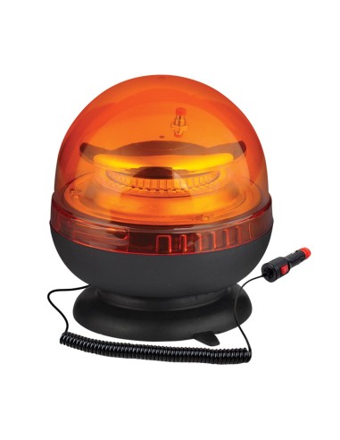 BALIZA GIRATORIA 12/24 V CON BASE MAGNETICA Y CONECTOR MECHERO, 20 W