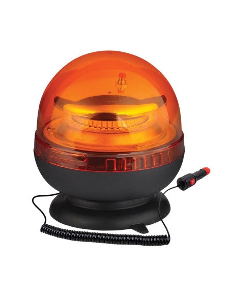 BALIZA GIRATORIA 12/24 V CON BASE MAGNETICA Y CONECTOR MECHERO, 20 W