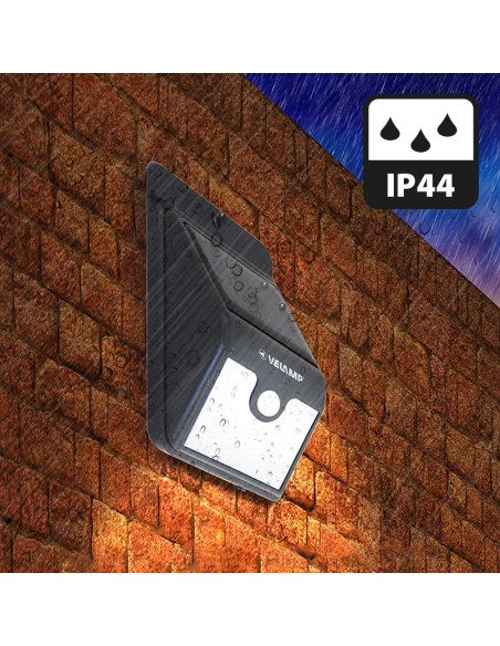 APLIQUE SOLAR DE PARED DE 200 LUMENES CON DETECTOR DE MOVIMIENTO DORY