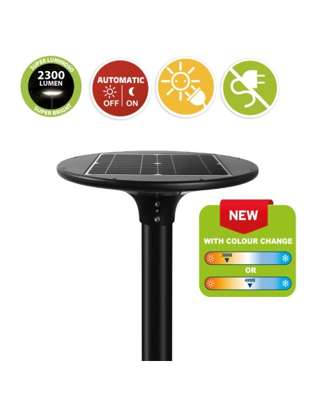 FAROLA LED SOLAR 2300 LUMENES IP65 SPIELBERG