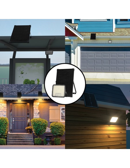 PROYECTOR LED CON DETECTOR DE PRESENCIA Y PANEL SOLAR REMOTO CUBE 9.600 LM