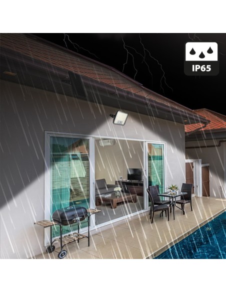 PROYECTOR LED CON DETECTOR DE PRESENCIA Y PANEL SOLAR REMOTO CUBE 9.600 LM