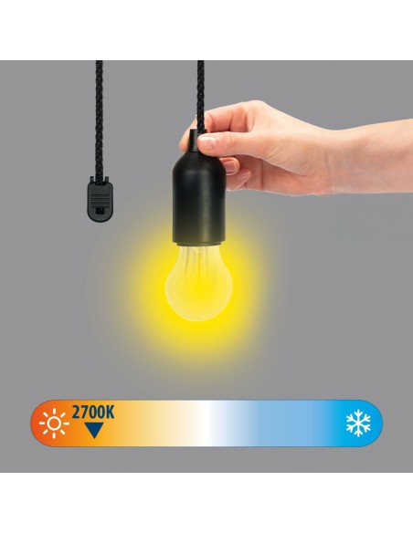 LAMPARA DE FILAMENTO LED 2700K CON INTERRUPTOR DE CABLE FILAMENTORETRO