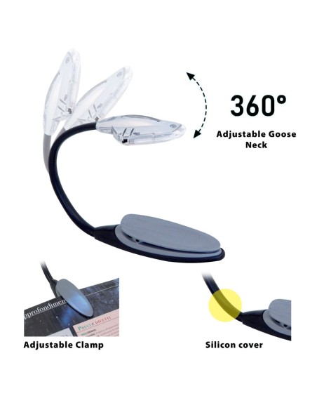 LUZ LED DE LECTURA CON PINZA GOOSE
