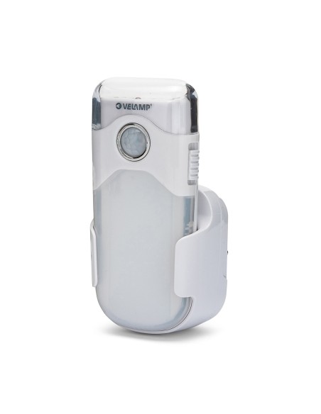 PUNTO LUZ DETECCION DE PRESENCIA + LUZ EMERGENCIA + LINTERNA LED NIGHT GUARD 2