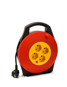 ENROLLACABLES EXTENSIBLE DOMESTICO 4 TOMAS SCHUKO, CABLE H05VV-F 3G1,0MM2 (10M)